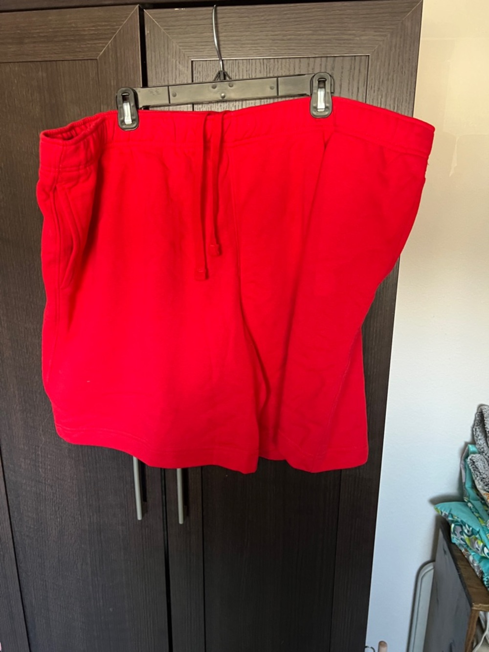 Athletic Works Men's Bright Red Athletic Drawstring Shorts